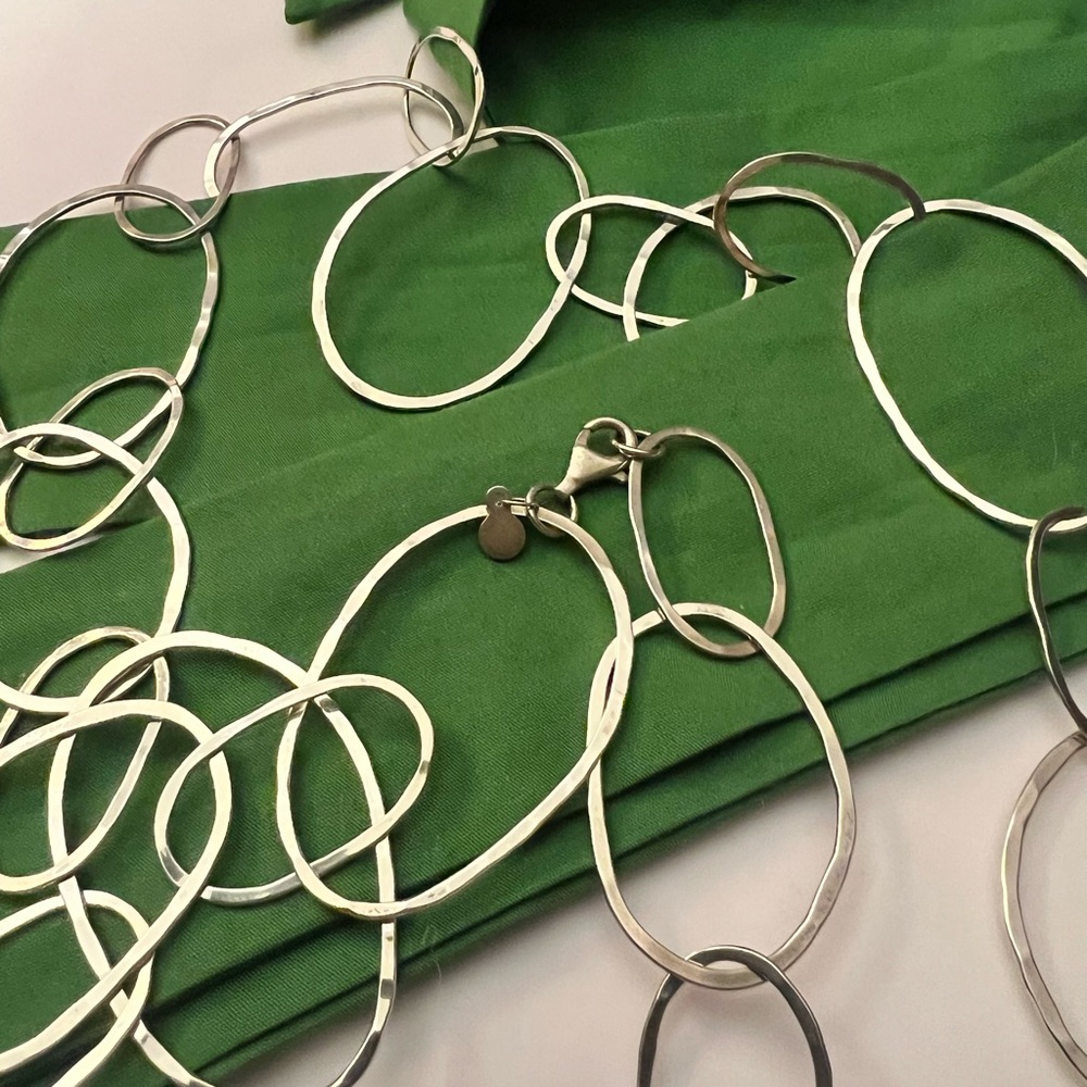 Silpada Bubble Up Sterling silver link long necklace - Picture 2 of 4